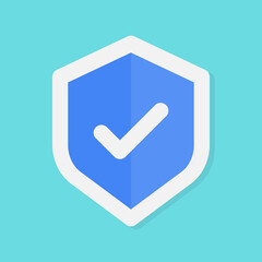 Protection flat icon - vector illustration . protect, security, shield, secure, certified, antivirus, guard, flat icons .