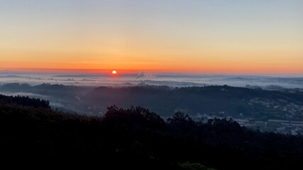 sunrise over the mountains