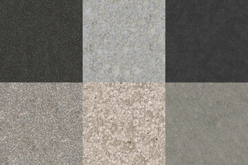 Fototapeta premium Pack of 6 High Quality Granite Seamless 4K Textures for editing, compositing, backdrops or material development.