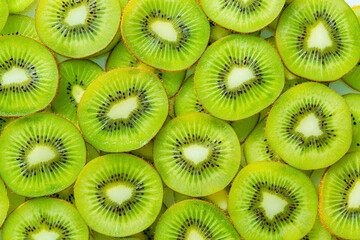 Kiwi Macro,Fresh Kiwi fruit sliced use for background