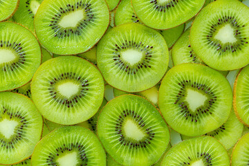 Kiwi Macro,Fresh Kiwi fruit sliced use for background