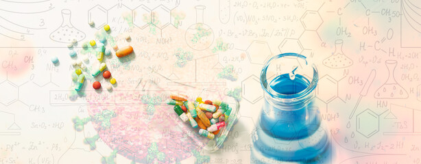 Science in vitro drug experiment,Scientists have experimented with antibiotics in vitro,Image of...