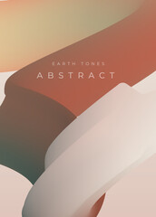 Modern abstract covers with gradient blend wave with earth tone. Cool gradient shapes composition. Futuristic design. Vector soft design for flyers, banners, brochure, placard, poster, card