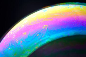 macro photograph of the surface of a soap bubble