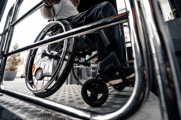 Obraz premium The special elevator for the person with a physical disabilities
