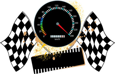 speedometer and banner design