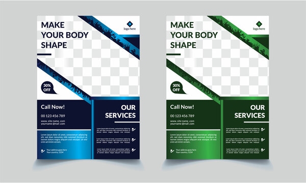 flyer design template for gym or fitness business