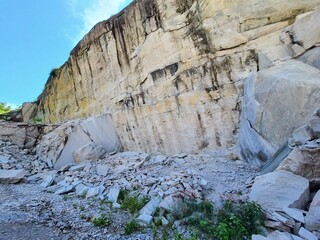 Fototapeta na wymiar Granite quarry in Santo Antonio de Padua, Rio de Janeiro Brazil.