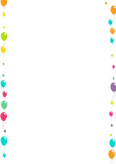 Pink and Blue Helium Balloon Vector  White