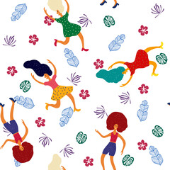 Fashion Young Freedom Vector White Seamless