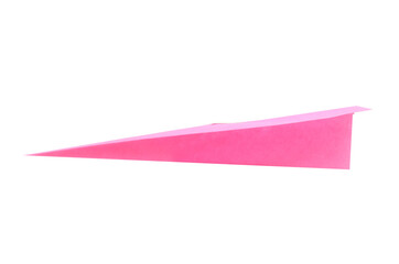 A pink paper plane