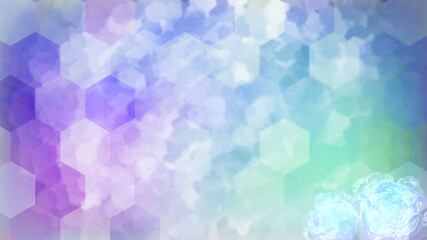 格子模様とガラスのバラの背景