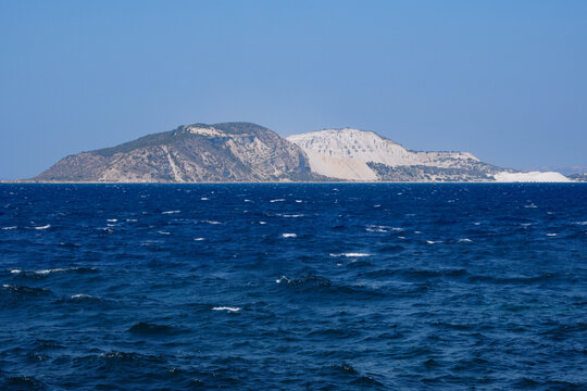 view from Nisyros island to the Giali island (Dodecanese islands)