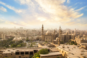 Fototapeta na wymiar Nice view of the Mosque-Madrasa of Sultan Hassan in Cairo, Egypt