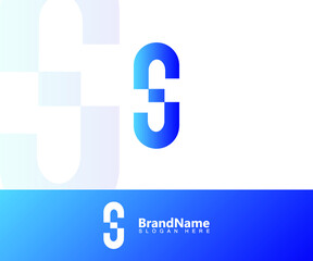 S letter logo template,  unique and simple logo. logo for brand, initials, symbol, company. vector illustration
