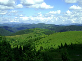 Naklejka premium Summer in the mountains