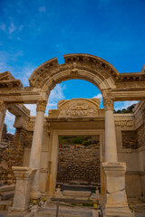 EPHESUS, TURKEY: Temple of Hadrian at the Ephesus archaeological site in Turkey.