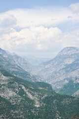 Fototapeta na wymiar Northern Albanian mountains in Vermosh, Albania. Visit Albania