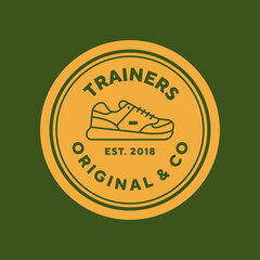 Trainers logo. Isolated illustration of logo concept for your web site mobile app logo UI design.