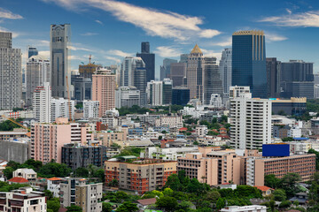 Center of Bangkok cityscape