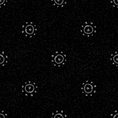 Hand Drawn Snowflakes Christmas Seamless Pattern. Subtle Flying Snow Flakes on chalk snowflakes Background. Authentic chalk handdrawn snow overlay. Stylish holiday season decoration.