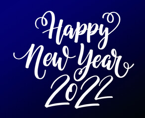 Happy New Year 2022 Vector Abstract Design Illustration Holiday White With Purple Gradient Background