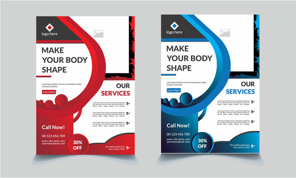 flyer design template for gym or fitness business