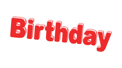 Birthday icon isolated on white background. 3D Illustration.