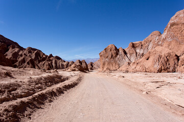 View of Mars valley landscape