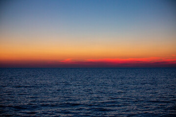 sunset over the sea