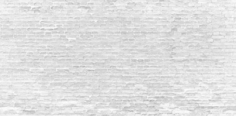 Modern white brick wall texture for background