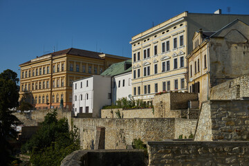 Fototapeta na wymiar Litomerice, Czech Republic - September 9, 2021 - The outer ramparts of José Rizal in the afternoon