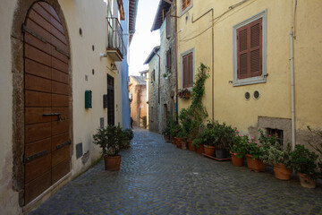 Fototapeta na wymiar Street view of Medieval town 
