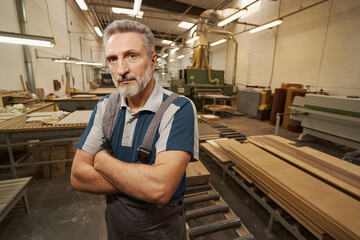 Portrait of male joiner looking straight at camera