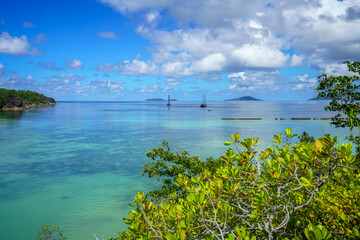 hikink through the jungle on curieuse island on the seychelles