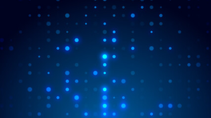 Abstract dot white blue pattern gradient texture technology background.