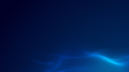 Abstract dot white blue wave gradient texture technology background.
