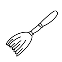 broom. vector hand drawn doodle style element