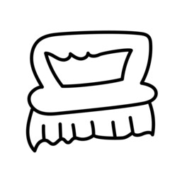 cleaning brush. vector hand drawn doodle style element