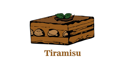 Tiramisu graphic vector