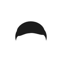Man hair icon. Simple style barber salon poster background symbol. Barber salon logo design element. T-shirt printing. Vector for sticker.