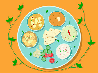 Indian traditional food Thali