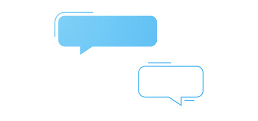 Chat bubble and speech flat vector illustration.