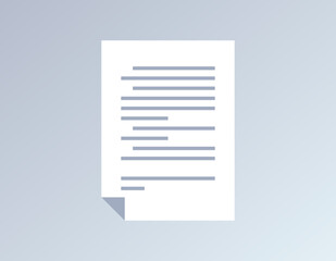 Document and paper flat vector illustration.
