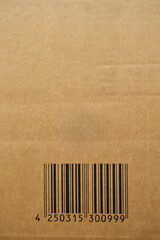 Brown and beige cardboard paper on barcodes printed