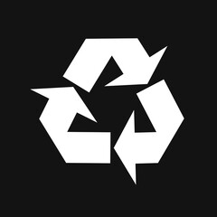 Recycle symbol. Triangular recycling icon.