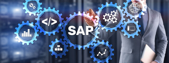SAP System Software Automation concept on virtual screen