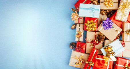 Fototapeta na wymiar Happy Holidays, Christmas and happy New Year card celebration