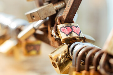 Love padlocks bridge
