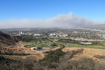 Fire at the mountains in Los Angeles